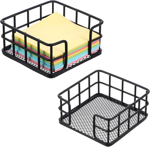 2pcs حامل ملاحظة لزجة أسود للمكتب ، حامل ملاحظة معدنية لزجة ، موزع الملاحظات اللاصقة ، منظم الملاحظات اللاصقة لمكتب مكتب المسكن المكتبي in Kuwait