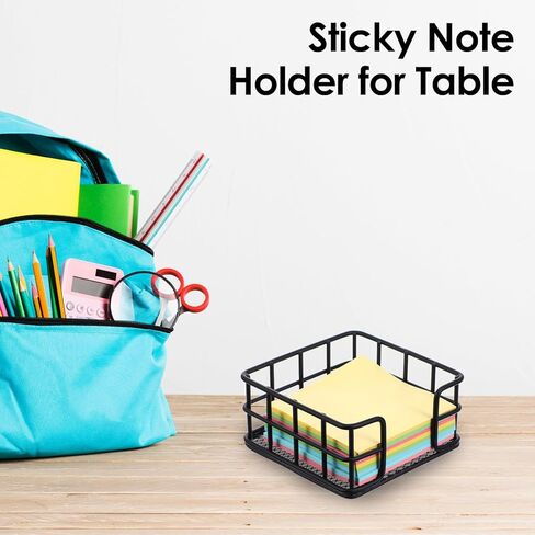 2pcs حامل ملاحظة لزجة أسود للمكتب ، حامل ملاحظة معدنية لزجة ، موزع الملاحظات اللاصقة ، منظم الملاحظات اللاصقة لمكتب مكتب المسكن المكتبي in Kuwait