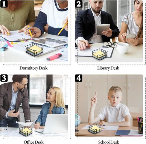 2pcs حامل ملاحظة لزجة أسود للمكتب ، حامل ملاحظة معدنية لزجة ، موزع الملاحظات اللاصقة ، منظم الملاحظات اللاصقة لمكتب مكتب المسكن المكتبي in Kuwait