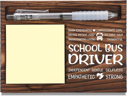 Principal Appreciation Gifts, Thank You Gift for Principal, Gifts for Office Coworkers, Sticky Note Holder Wooden Notepad & Pen Holder 6.5" x 4.7" - FTA246 in Saudi Arabia