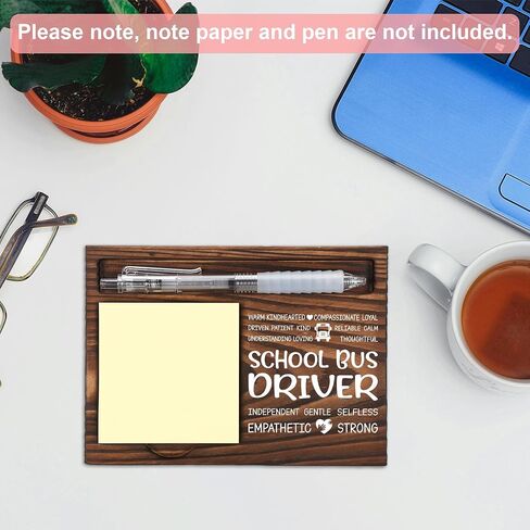 Principal Appreciation Gifts, Thank You Gift for Principal, Gifts for Office Coworkers, Sticky Note Holder Wooden Notepad & Pen Holder 6.5" x 4.7" - FTA246 in Saudi Arabia