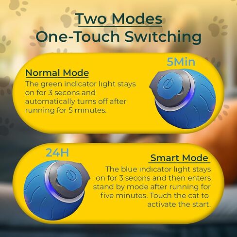 Interactive Cat Toy - Interactive Dog Toys, Automatic Cat Toy, USB Rechargeable, Suitable for Indoor and Outdoor - Moving Dog Toy, Cat Toys Interactive Speedy Tail 3.0 (Blue) in Saudi Arabia