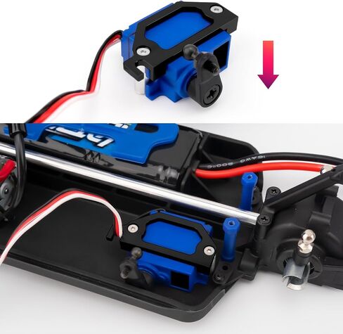 RC الألومنيوم سبيكة مؤازرة جبل المعادن الأجزاء الأجزاء ترقية متوافقة مع TRA-XXAS SARRAX 1/18 TETON ، الصحراء PRERUNNER RC CRAWLER UPGRADE استبدال الأجزاء (الأزرق) in Saudi Arabia