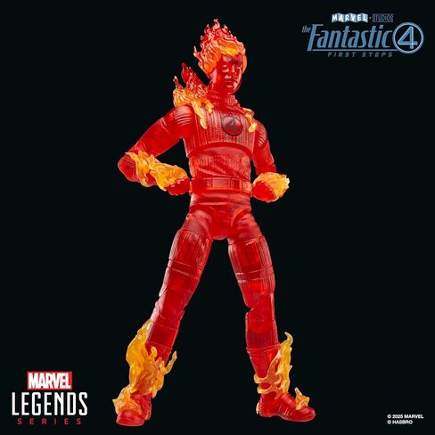 سلسلة Marvel Legends Human Torch ، The Fantastic Four: First Steps Johnny Storm Movie Collectible 6 بوصة in Kuwait