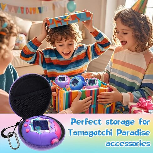 Fiopaz Carning Dase لـ Tamagotchi Paradise/Nano-Mals ، غطاء حامي التخزين المحمول الصلب EVA مع الحبل والكارابينر للأطفال ، Case فقط (الأزرق) in Kuwait
