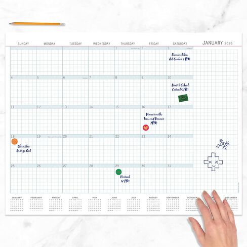 TF Publishing 2026 Bountiful Blooms Large Desk Pad Monthly Blotter Calendar - 12 Month Desk Pad Calendar 2026 - Monthly Tear-Off Pages with Large Grids in Landscape Orientation - 22in x 17in in Saudi Arabia