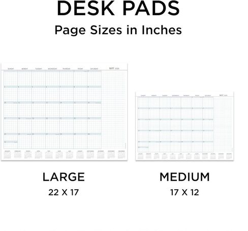 TF Publishing 2026 Bountiful Blooms Large Desk Pad Monthly Blotter Calendar - 12 Month Desk Pad Calendar 2026 - Monthly Tear-Off Pages with Large Grids in Landscape Orientation - 22in x 17in in Saudi Arabia