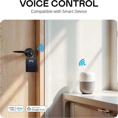 صندوق قفل Kingsley Smart Wall Mount Box مع إدخال Bluetooth بدون مفتاح ، كبير جدًا للمفاتيح وبطاقات الوصول ، قفل تلقائي ، التحكم في التطبيق ، مقاوم للماء IP65 ، رمز آمن ، للمنزل ، المكتب ، و Airbnb (كبير جدًا) in Kuwait