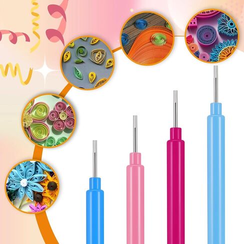 LIQWEI 4 Pcs Paper Quilling Tools Kit, Multifunction Paper Bead Roller Creations, Quilling Supplies Card Making Papers Craft Tools for Papers Flower Handmade Create Craft DIY Scrapbooking(4PCS) in Saudi Arabia