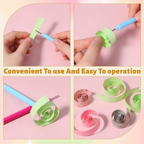 LIQWEI 4 Pcs Paper Quilling Tools Kit, Multifunction Paper Bead Roller Creations, Quilling Supplies Card Making Papers Craft Tools for Papers Flower Handmade Create Craft DIY Scrapbooking(4PCS) in Saudi Arabia