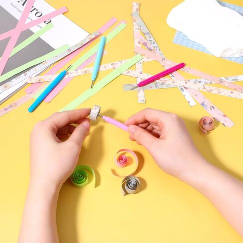 LIQWEI 4 Pcs Paper Quilling Tools Kit, Multifunction Paper Bead Roller Creations, Quilling Supplies Card Making Papers Craft Tools for Papers Flower Handmade Create Craft DIY Scrapbooking(4PCS) in Saudi Arabia