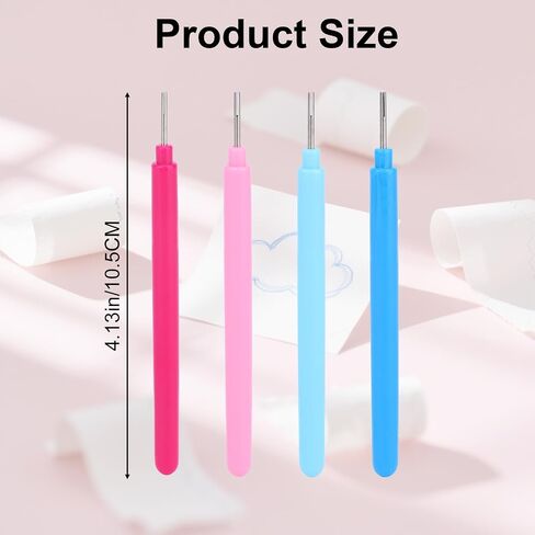 4pcs Paper Quilling Tools, Slotted Curling Pens Paper Flower Rolling Tools for DIY Quilled Creations Card Making Art Crafts Handmade Scrapbooking Supplies (4 Colors) in Saudi Arabia