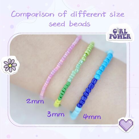 4500pcs Seed Beads 24 Colors 4mm Round Beads for Friendship Bracelet Making Kit Waist Small Bead Rainbow Beads for DIY Crafting 6/0 in Kuwait