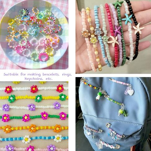 4500pcs Seed Beads 24 Colors 4mm Round Beads for Friendship Bracelet Making Kit Waist Small Bead Rainbow Beads for DIY Crafting 6/0 in Kuwait