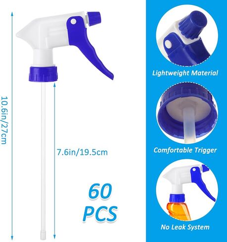 50Pcs Spray Bottle Nozzle Replacement, Spray Nozzle For Bottles, Trigger Sprayer Replacement, Leak Proof, Mist & Stream Spray, Fit Standard 28/400 Neck 8oz, 16oz, 32oz Bottles for Clean in Saudi Arabia
