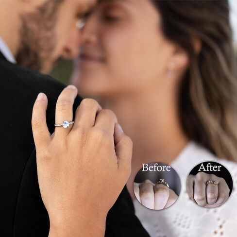 Invisible Ring Sizers for Loose Rings Fit for any Size and Shap Wedding Rings Women Men Resize Easy Application and Removal Invisible Traceless Glue Ring Resizer with UV LED Light in Saudi Arabia