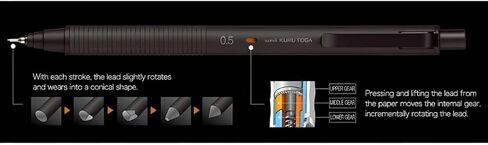 Uni Kuru Toga Metal Mechanical Pencil ، دوران الرصاص التلقائي ، نقطة غرامة 0.5 ملم ، الجسم المعدني بالكامل ، الأزرق الصامت ، M5kh1p.10 in Saudi Arabia