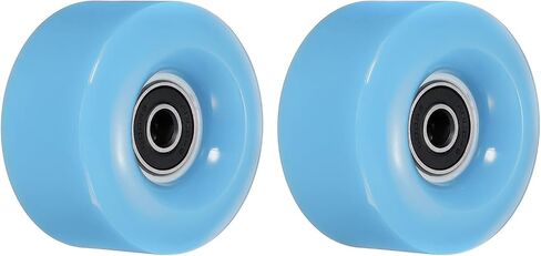PATIKIL 32 x 58mm Roller Skate Wheels with Bearings, 2 Pack 82A Quad Skate Replacement for Double Row Skate Skateboard Indoor or Outdoor, Black in Saudi Arabia