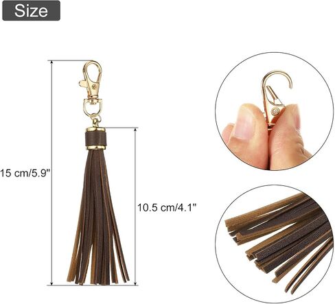 Uxcell 10pcs Pu Leather Leather شرابات ، 6 بوصات سحر شرابة السحر الساحر مع سحر جراد البحر لصنع المجوهرات ، حقيبة يد ، حرف DIY ، أحزمة الهاتف (برتقالي) in Saudi Arabia
