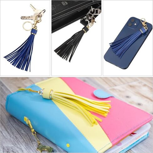 Uxcell 10pcs Pu Leather Leather شرابات ، 6 بوصات سحر شرابة السحر الساحر مع سحر جراد البحر لصنع المجوهرات ، حقيبة يد ، حرف DIY ، أحزمة الهاتف (برتقالي) in Saudi Arabia