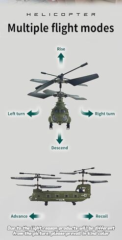 RC Helicopter, S026H Dual-Rotor Transport Aircraft, 2.4G 3CH Remote Control Military Aerocraft Model (RTF Version/Army Green) in Saudi Arabia