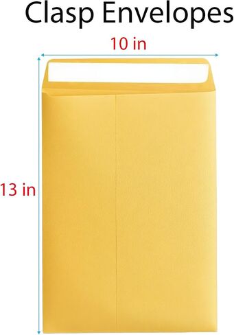 Catalog Envelopes - 28lb Brown Kraft Paper with Self-Seal Closure | Ideal for Mailing Flat Letter-Size Documents & Photos (Yellow, 20PCS) in Saudi Arabia