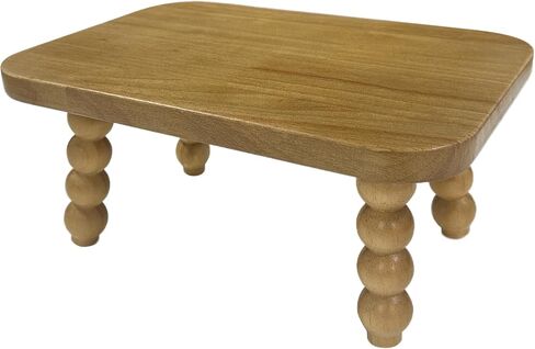 JUIOETURHeavy Duty Wooden Step Stool for Adults - 330 lb Capacity w/Detachable Legs - Tool-Free Assembly Step Stool for Office, Bathroom, Garden & Bedroom Storage (Brown) in Saudi Arabia