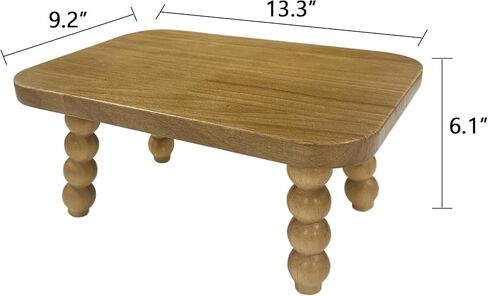 JUIOETURHeavy Duty Wooden Step Stool for Adults - 330 lb Capacity w/Detachable Legs - Tool-Free Assembly Step Stool for Office, Bathroom, Garden & Bedroom Storage (Brown) in Saudi Arabia