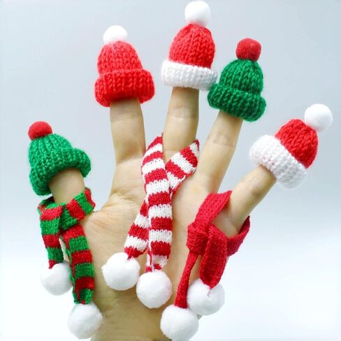 Mini Santa Hats ومجموعة وشاح عيد الميلاد ، 60 ٪ قبعات صغيرة للحرف اليدوية ، زينة عيد الميلاد لحلي الأشجار ، الفنون والحرف اليدوية ، ديكور دمية الثلج (60 ٪) in Kuwait