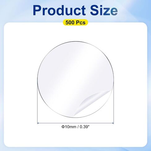 UXCELL 500PCS قابلة للإزالة غراء الغراء ، 0.39 "× 0.39" أكريليك مزدوج الوجه لاصقة لزجة لزخمة حركة المتحف ديكور المكتب المنزلي ، واضحة in Saudi Arabia