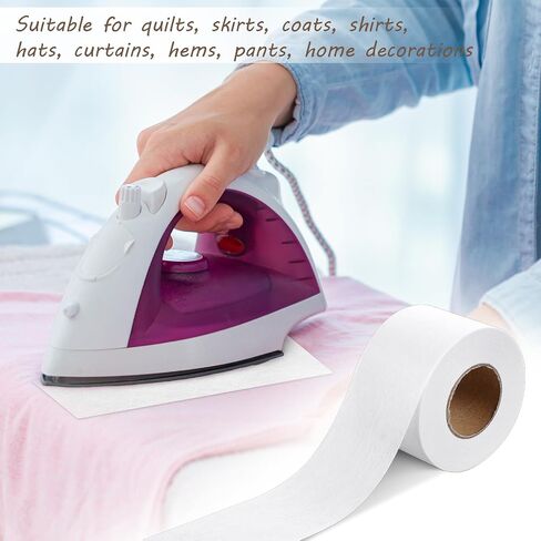 3 Rolls 2" Fusible Batting Tape for Quilting Sewing Tape Seam Binding Tapes 2" x 30 Yards/Roll White Fusible Interfacing Tapes Sheer in Saudi Arabia