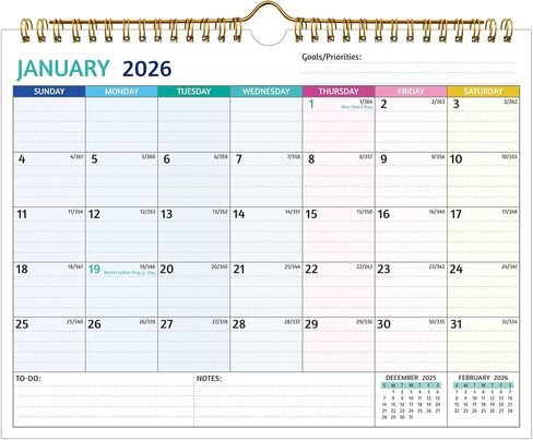 تقويم الحائط 2026-2027-تقويم عامين 2026-2027 ، 11 × 8.5 بوصة ، يناير 2026-ديسمبر 2027 ، 2026 التقويم 24 شهرا ، التقويم الشهري الصغير 2026 ، مع كتل محكم ، ورق سميك ، عطلات ، إلى دوس ＆ الملاحظات in Kuwait
