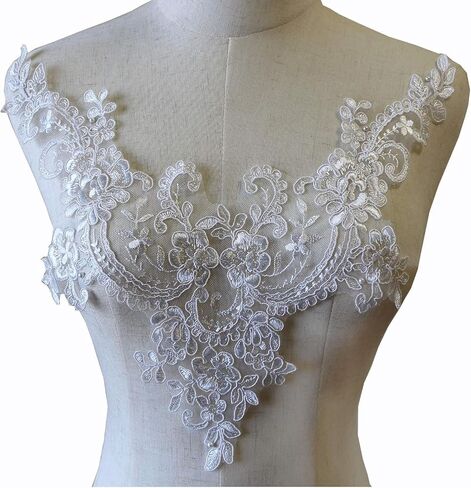 صدفي العاج من V-neck الدانتيل التكرار التريسيات القضيب تصحيح لفساتين الزفاف أزياء in Kuwait