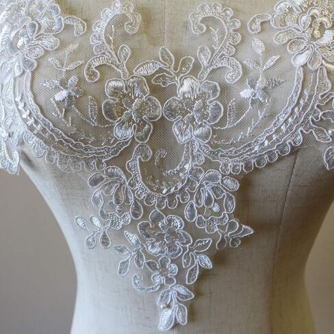 صدفي العاج من V-neck الدانتيل التكرار التريسيات القضيب تصحيح لفساتين الزفاف أزياء in Kuwait