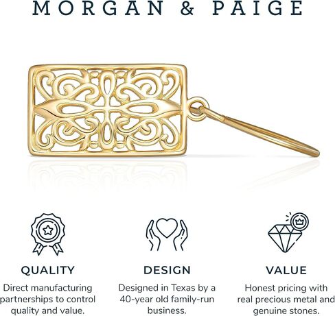 Morgan & Paige Celtic Knot Dangle or Stud Earrings for Women - 925 Sterling Silver Butterfly Drop Earring Design, Lightweight and Hypoallergenic for Sensitive Ears with Secure Clasp in Kuwait