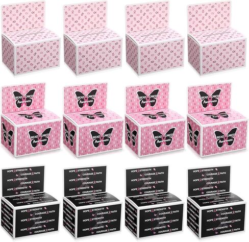6 Pack Breast Cancer Awareness Donation Box, Pink Ribbon Suggestion Case for Fundraising, Cardboard Box for Breast Cancer Awareness Party Decoration Supplies Charity Event in Kuwait