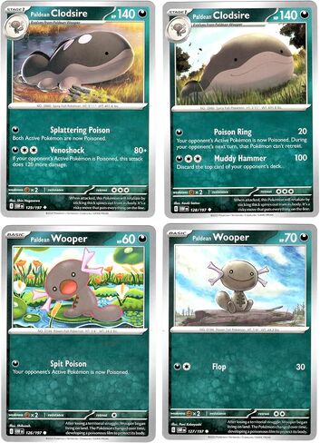 Paldean Clodsire 128/197-129/197 - Obsidian Flames - Pokemon Evolution 4 Card Lot in Kuwait