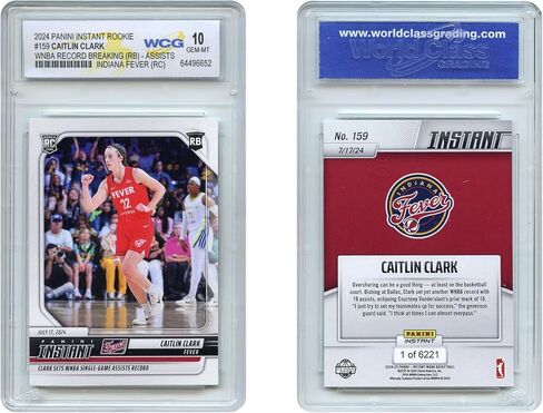 2024 Panini Instant Caitlin Clark WNBA Record Breaking (RB) Assists Indiana Fever #159 Rookie Card (RC) - Certified GEM Mint 10 in Saudi Arabia