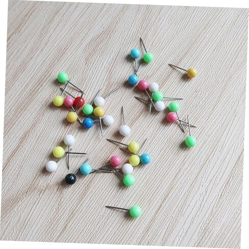 Gatuida 100Pcs Colorful Plastic Pearl Ball Head Straight Sewing Pins for Craft Decoration Dressmaking Quilting Durable Easy to See for Quilters and DIY Projects in Saudi Arabia