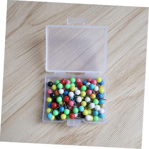 Gatuida 100Pcs Colorful Plastic Pearl Ball Head Straight Sewing Pins for Craft Decoration Dressmaking Quilting Durable Easy to See for Quilters and DIY Projects in Saudi Arabia