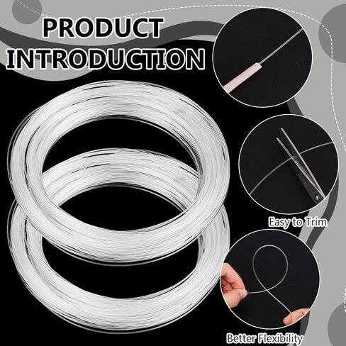 BENECREAT 4Rolls 43.7 Yards Plastic Welt Cord Upholstery Piping, 1mm Translucent PVC Boning, Plastic Piping Cord for Sofa, Chair, Mattress, Curtain Decoration, 10.94 Yards/Roll in Saudi Arabia