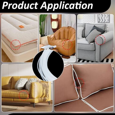 BENECREAT 10.94 Yards Clear & Uncovered Plastic Boning, Welt Cord Upholstery Piping, Translucent Plastic Boning Roll for DIY Making Handbags Hats Sofa Chair Runner Mattress Curtain in Saudi Arabia