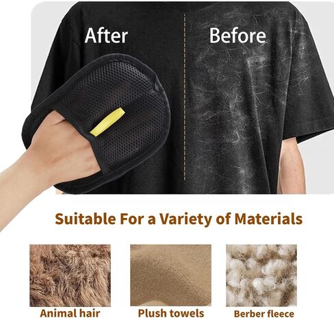 3-Pack Pet Hair Remover Brushing Gloves – Remove Fur from Clothing, Furniture, Car Seats, Bedding & Upholstery in Saudi Arabia
