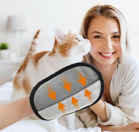 3-Pack Pet Hair Remover Brushing Gloves – Remove Fur from Clothing, Furniture, Car Seats, Bedding & Upholstery in Saudi Arabia