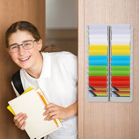 Multi Card Slot Storage Rack Slots Attendance Card Holder for Office Use Wall Mounted Material Organized Card Display for Attendance Tracking and Sign in Saudi Arabia