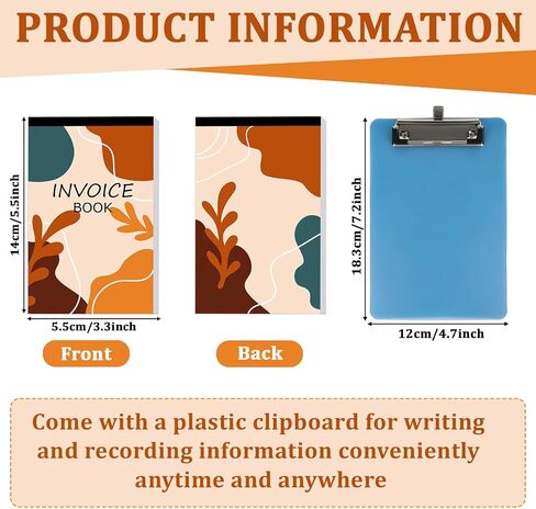 10 Pack Boho شكرًا لك كتاب إيصال للشركات الصغيرة 2-plyless 50 مجموعة من النماذج لكل كتاب جمالي وسهل الاستخدام لفاتورة لوحة الفاتورة مع سهلة 5.5 × 3.3 في. in Saudi Arabia