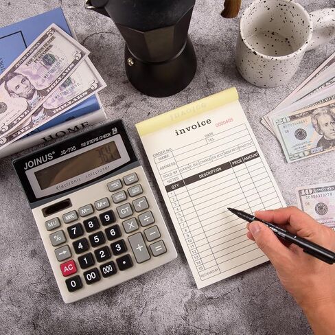 FOBSME Sales Order Books with 2-Part Carbonless Forms 8.27x5.51 Inch Invoice Books Receipt Record Book with Cardboard for Small Business Retail Stores (1 Pad,50 Sets Per Pad) in Saudi Arabia