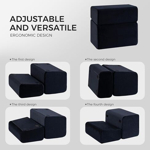 راحة قدم Ganondorf أسفل مكتب في العمل قابلة للتعديل قابلة للتعديل تحت المكتب براز القدم المريحة لوسادة الساق المكتبية للمكتب لمسند القدمين مع غطاء قابل للغسل ، أسود in Kuwait