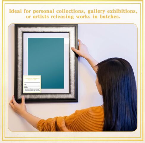 24 Pieces Certificate of Authenticity Premium Certificates Ideal for Valuations Collectibles and Artwork Gifts for Artists Artisans Handicraft Worker (3.5 x 2 Inch) in Saudi Arabia