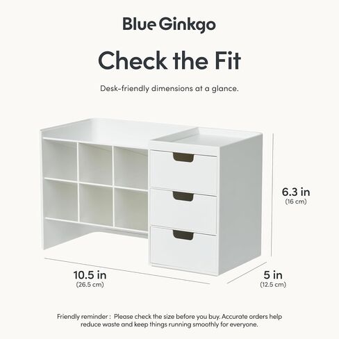 BLUE GINKGO Hive Stack Desk Organizer – Stackable Pen Holder, Stationary Organizer with Drawers - Office Storage, School Supplies, Makeup (Made in Korea, White) in Saudi Arabia